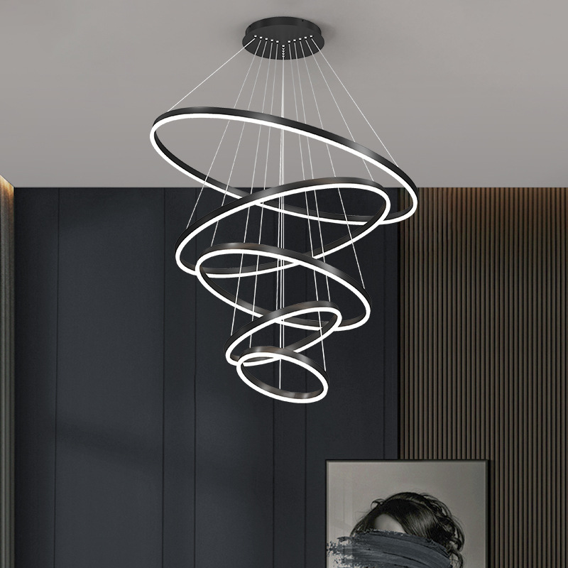 Baby Nursery Chandelier - Nordic 6 Ring Led Ceiling Chandelier