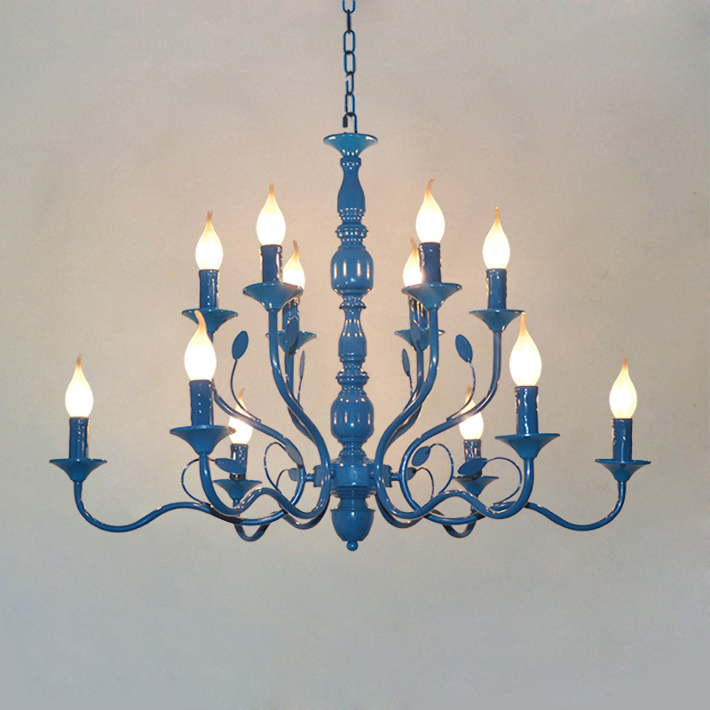 Baby Nursery Chandelier - Luxury Rustic Wrought Iron Chandelier E14