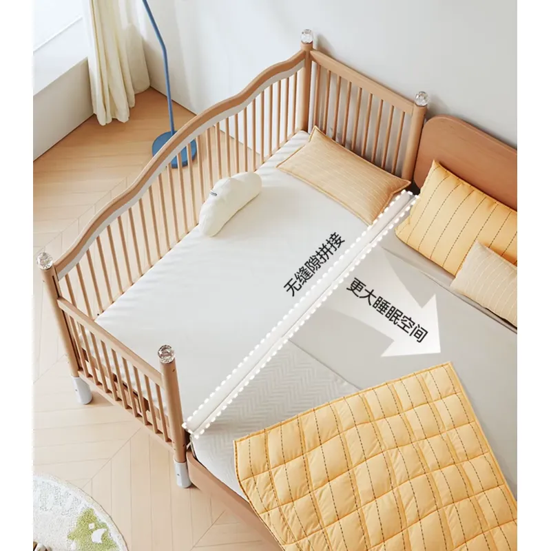 Solid Wood Baby Splicing Bed M - Baby Nursery And Co recension och pris