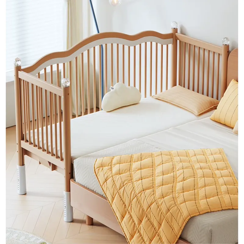 Solid Wood Baby Splicing Bed M - Baby Nursery And Co recension och pris