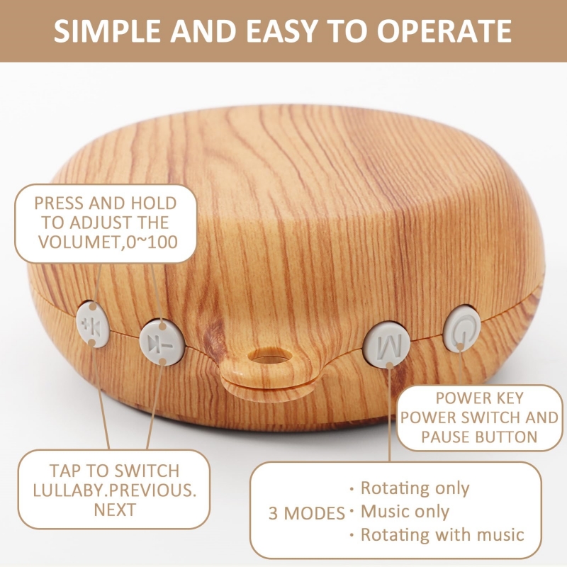Crib Bell Rotary Music Box wit - Baby Nursery Song recension och pris