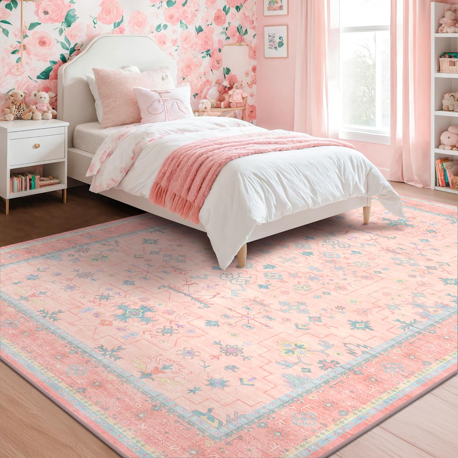 Pink Rugs for Bedroom Girls,Wa - Baby Nursery Vintage Decor recension och pris
