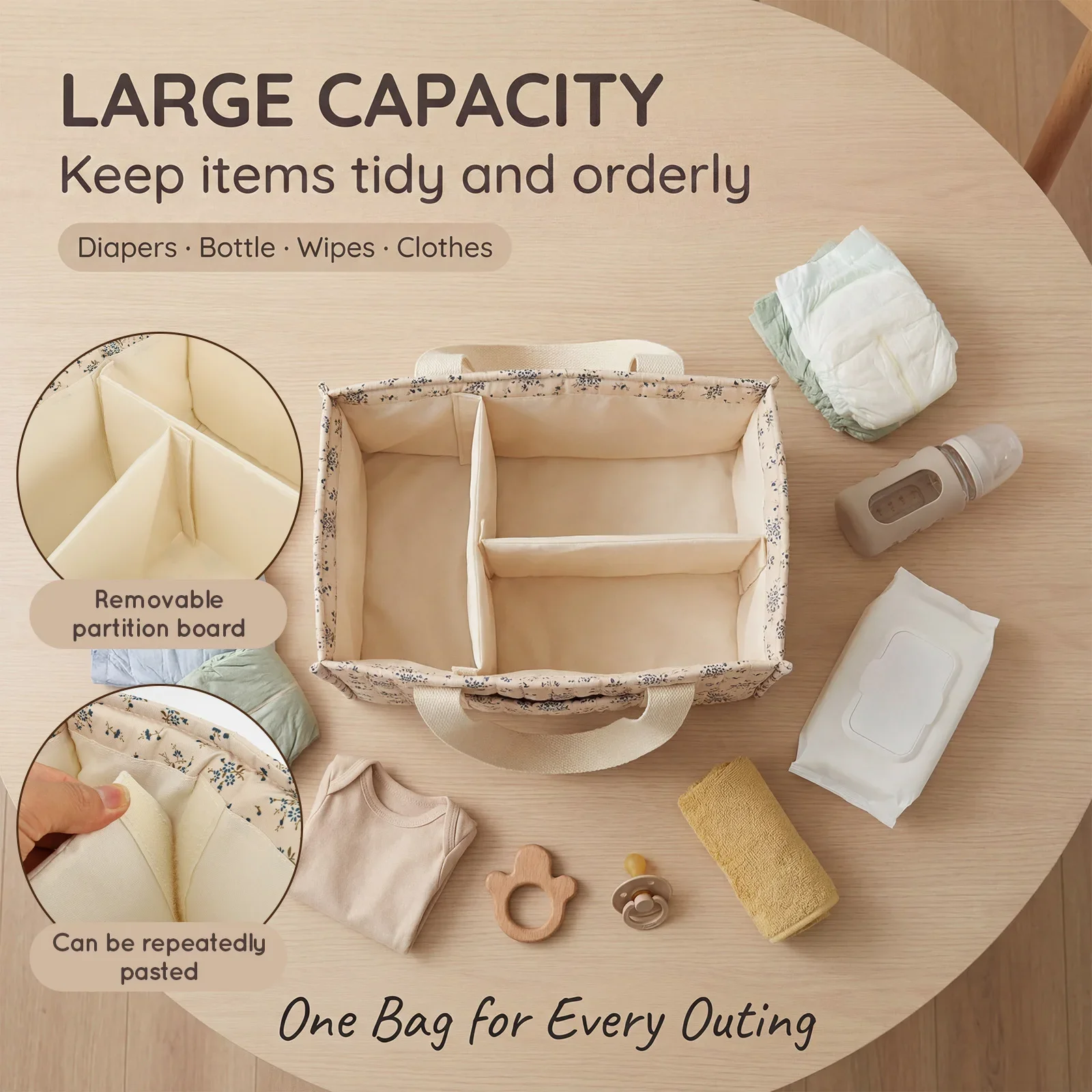 Foldable Diaper Caddy Organize - Baby Nursery Storage recension och pris