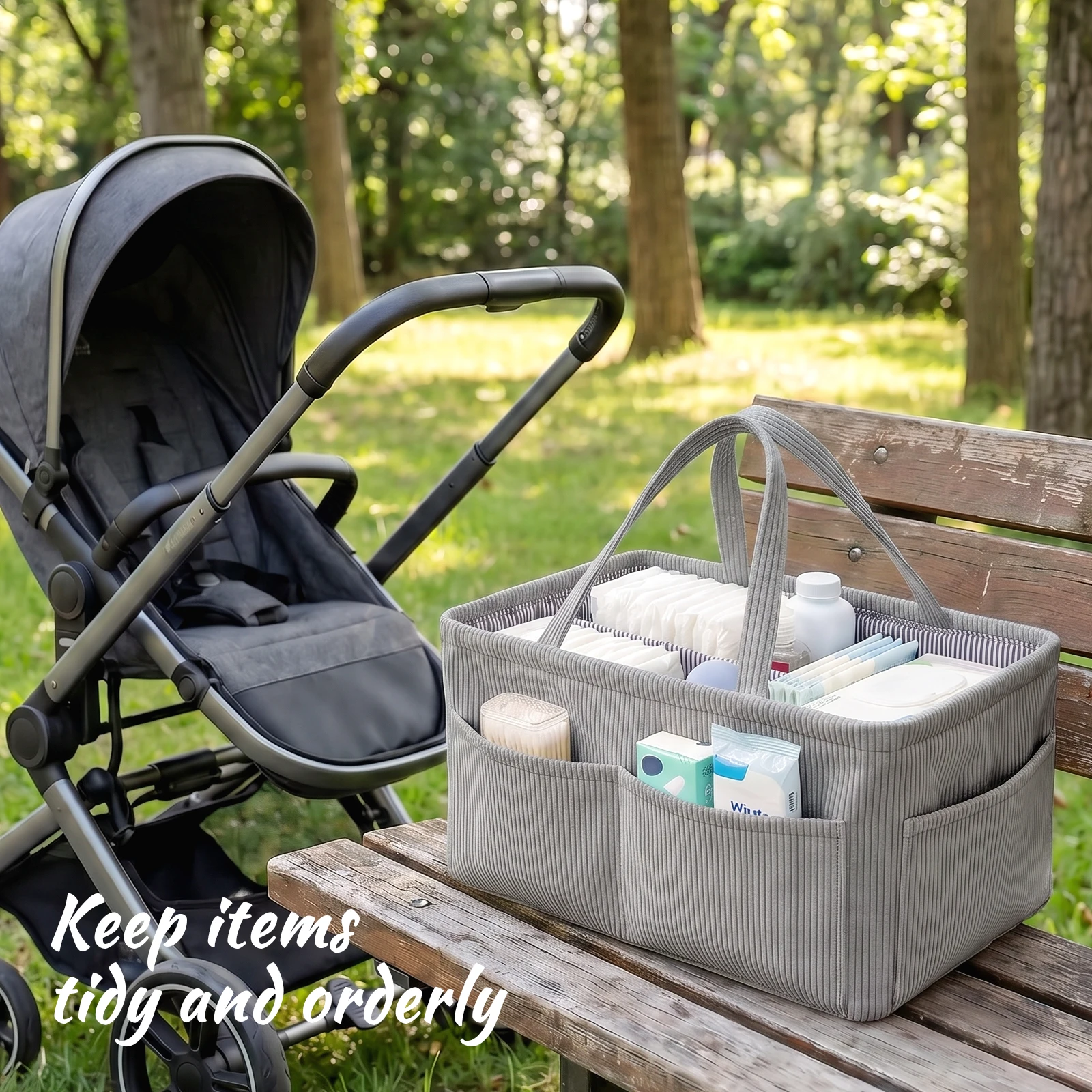 Baby Nappy Caddy Organizer Fol - Baby Nursery Storage recension och pris