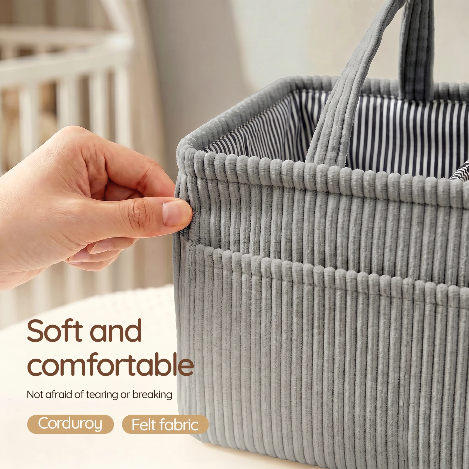Baby Nappy Caddy Organizer Fol - Baby Nursery Storage recension och pris