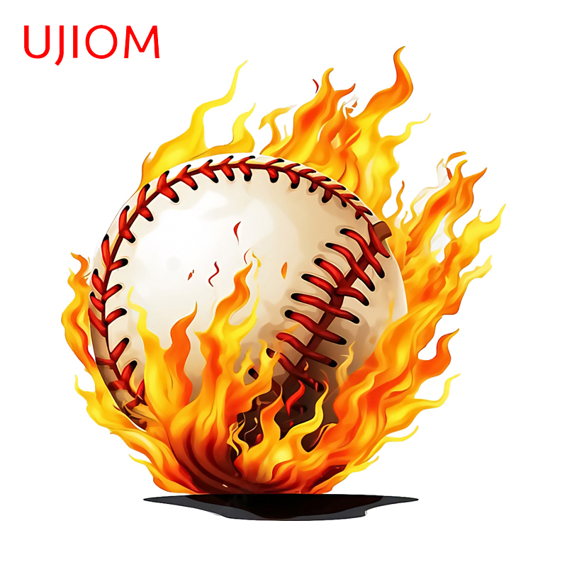 UJIOM Baseball with Flame Wall - Baby Nursery Vinyl Wall Stickers recension och pris