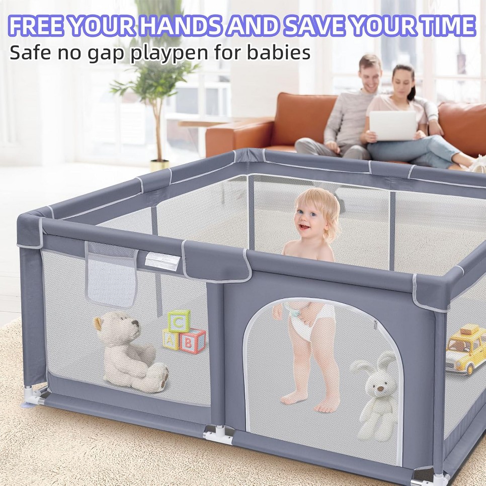 Baby Playpen, Extra Large Play - Baby Nursery Crib recension och pris