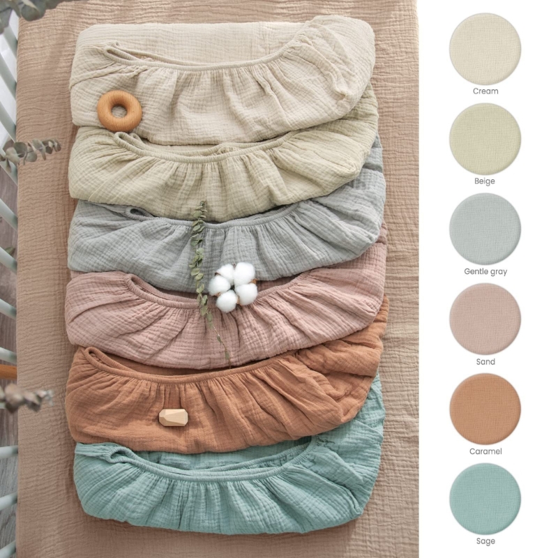 Soft Breathable Muslin Cotton  - Baby Nursery Crib recension och pris