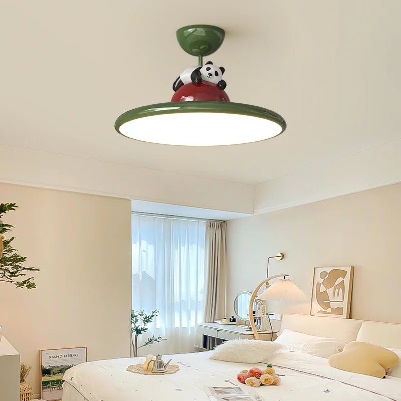 Cartoon Cream Style Panda LED  - Baby Nursery Chandelier recension och pris