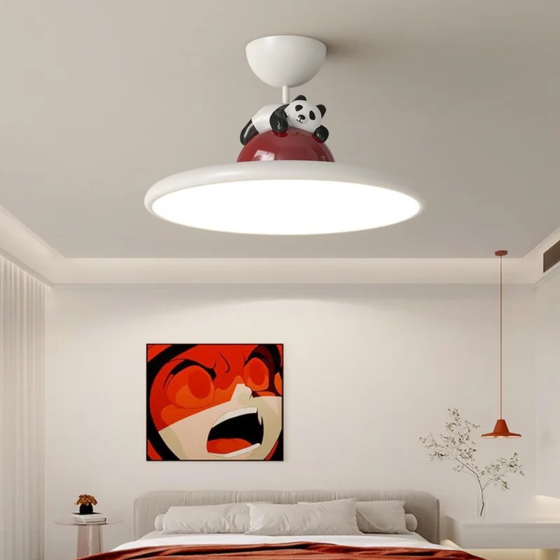 Cartoon Cream Style Panda LED  - Baby Nursery Chandelier recension och pris