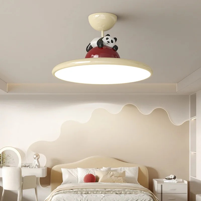 Cartoon Cream Style Panda LED  - Baby Nursery Chandelier recension och pris