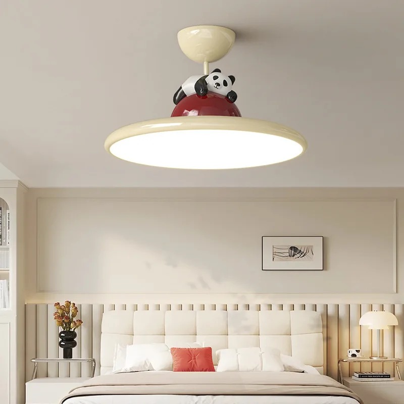 Cartoon Cream Style Panda LED  - Baby Nursery Chandelier recension och pris