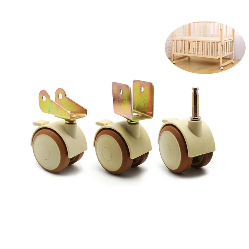 2/4Pcs 2'' Furniture Crib Swiv - Baby Nursery Trolley recension och pris