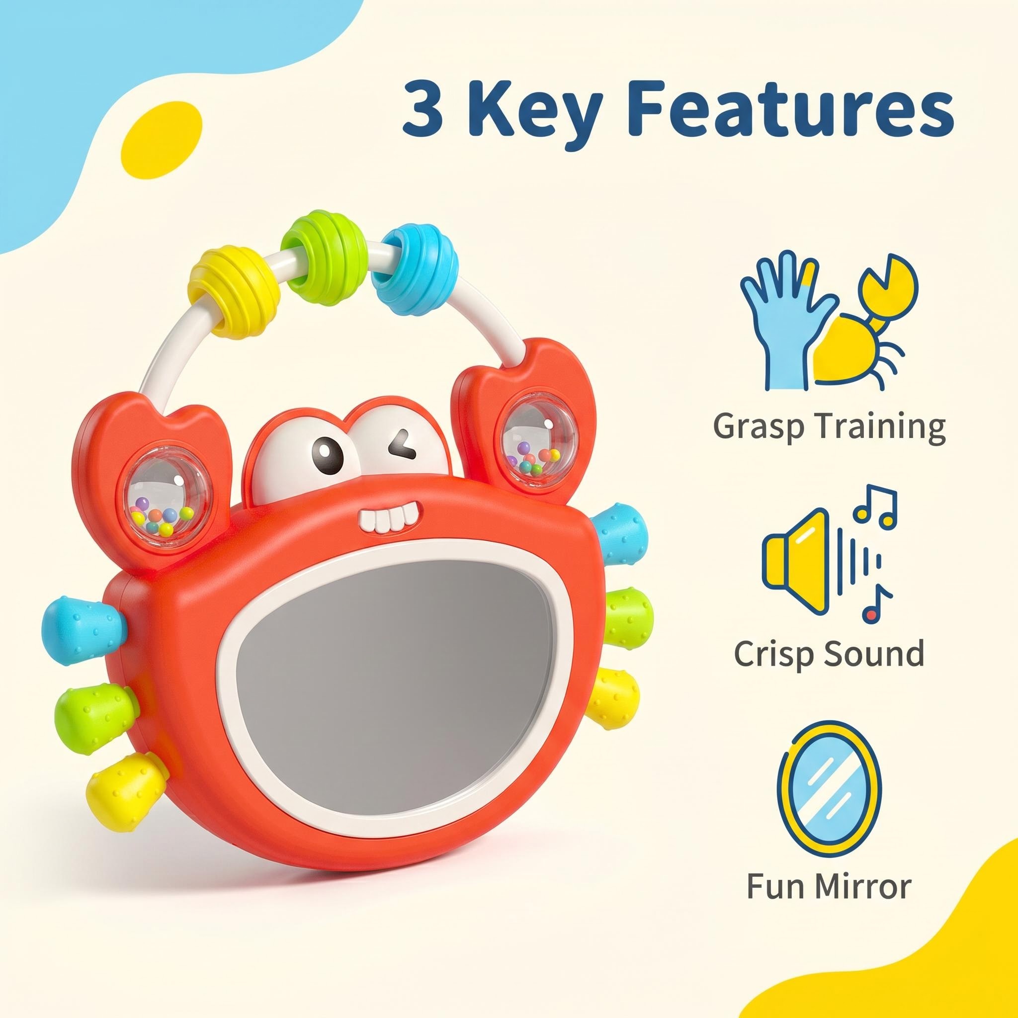 Baby Musical Light Up Mirror R - Baby Nursery Song recension och pris
