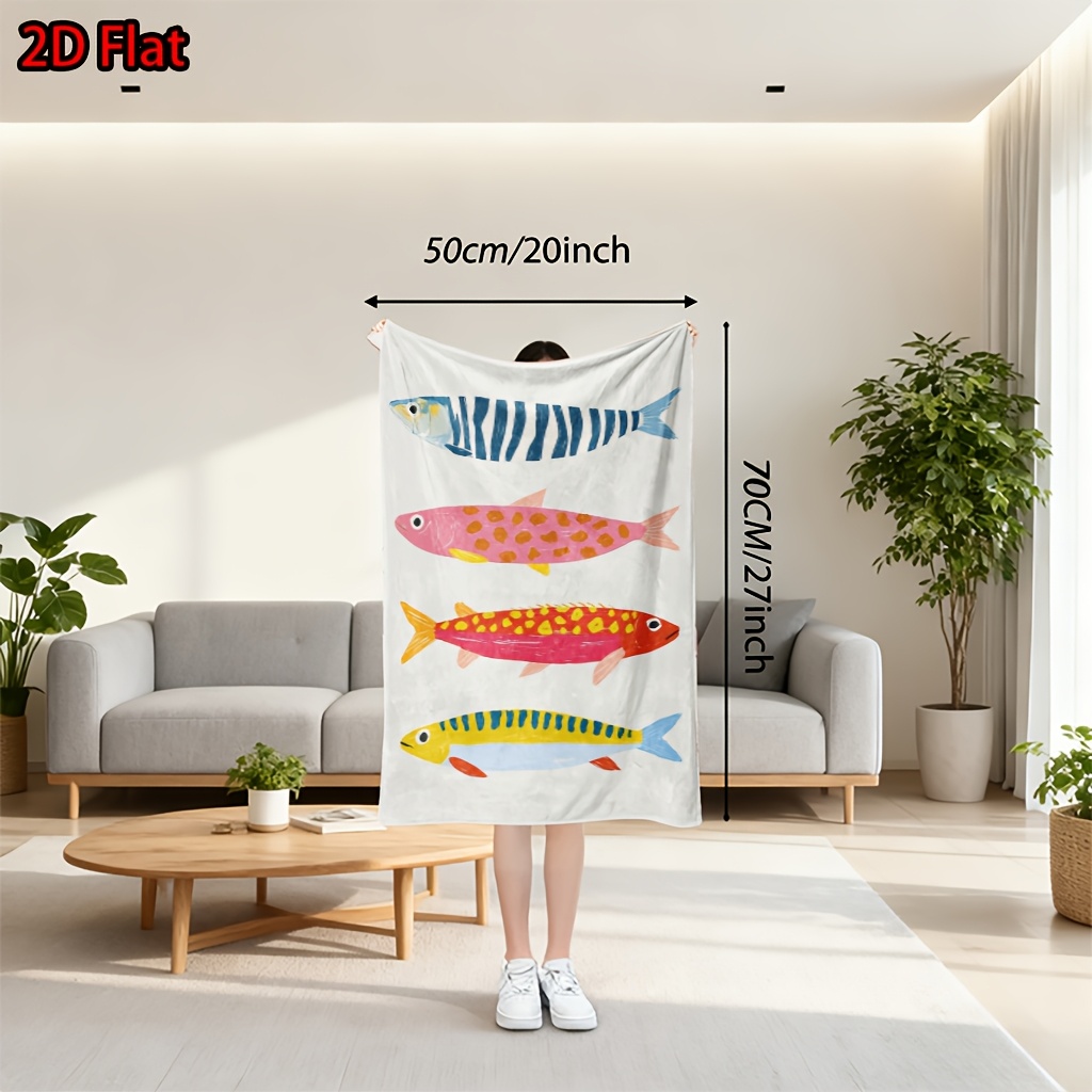 Whimsical Fish Print Throw Bla - Baby Nursery Ocean Theme recension och pris