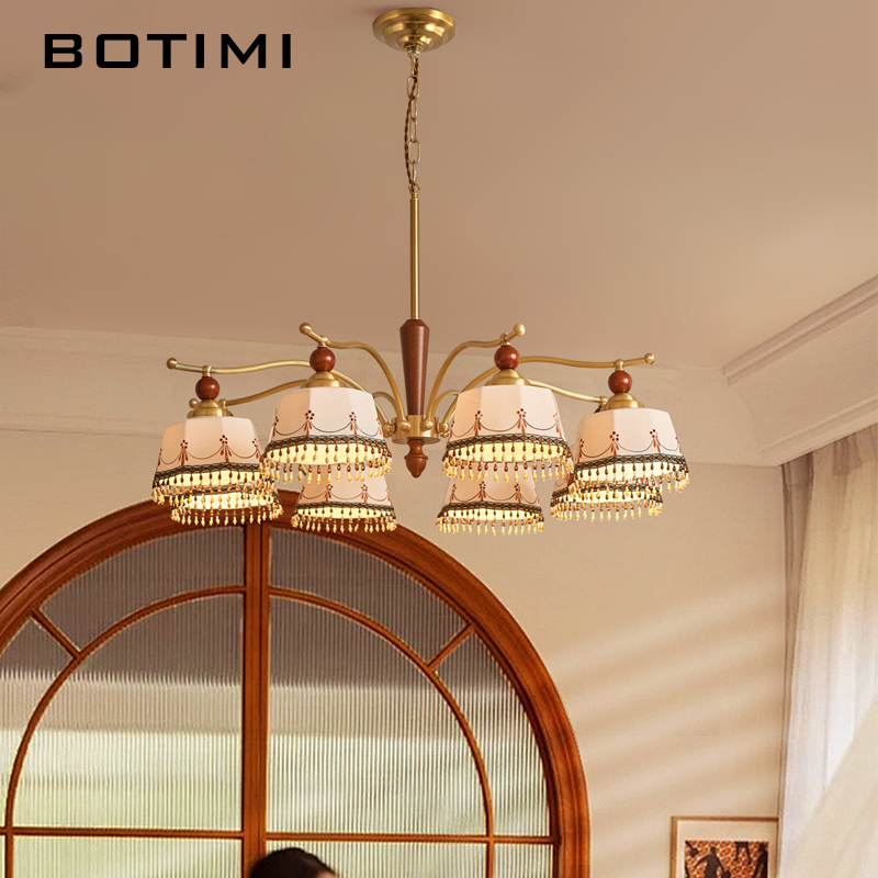 BOTIMI French Copper Chandelie - Baby Nursery Chandelier recension och pris