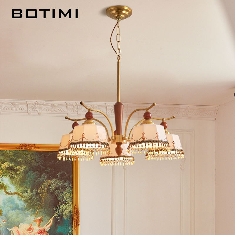 BOTIMI French Copper Chandelie - Baby Nursery Chandelier recension och pris