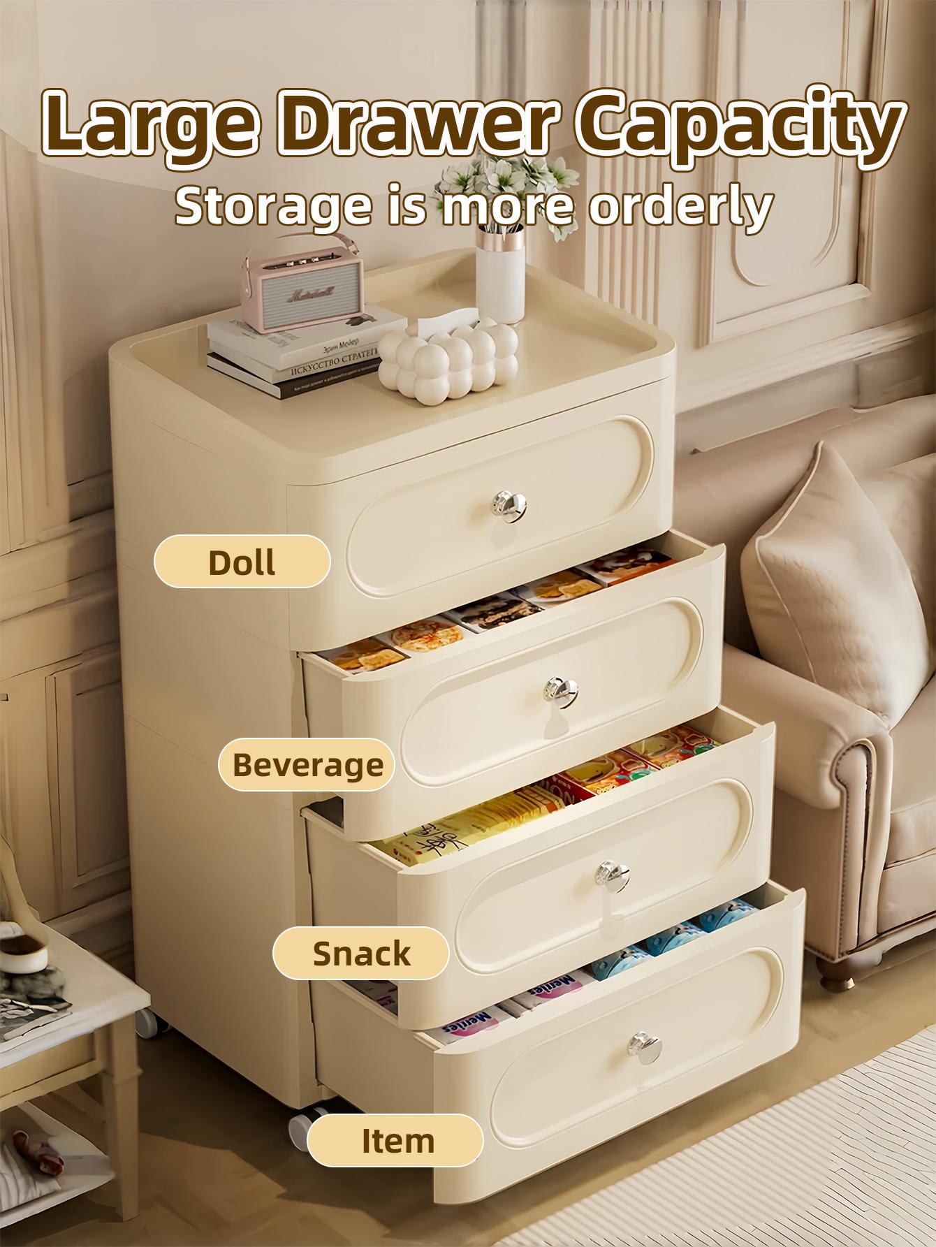 4-Drawer Rectangle Rolling Sto - Baby Nursery Storage recension och pris