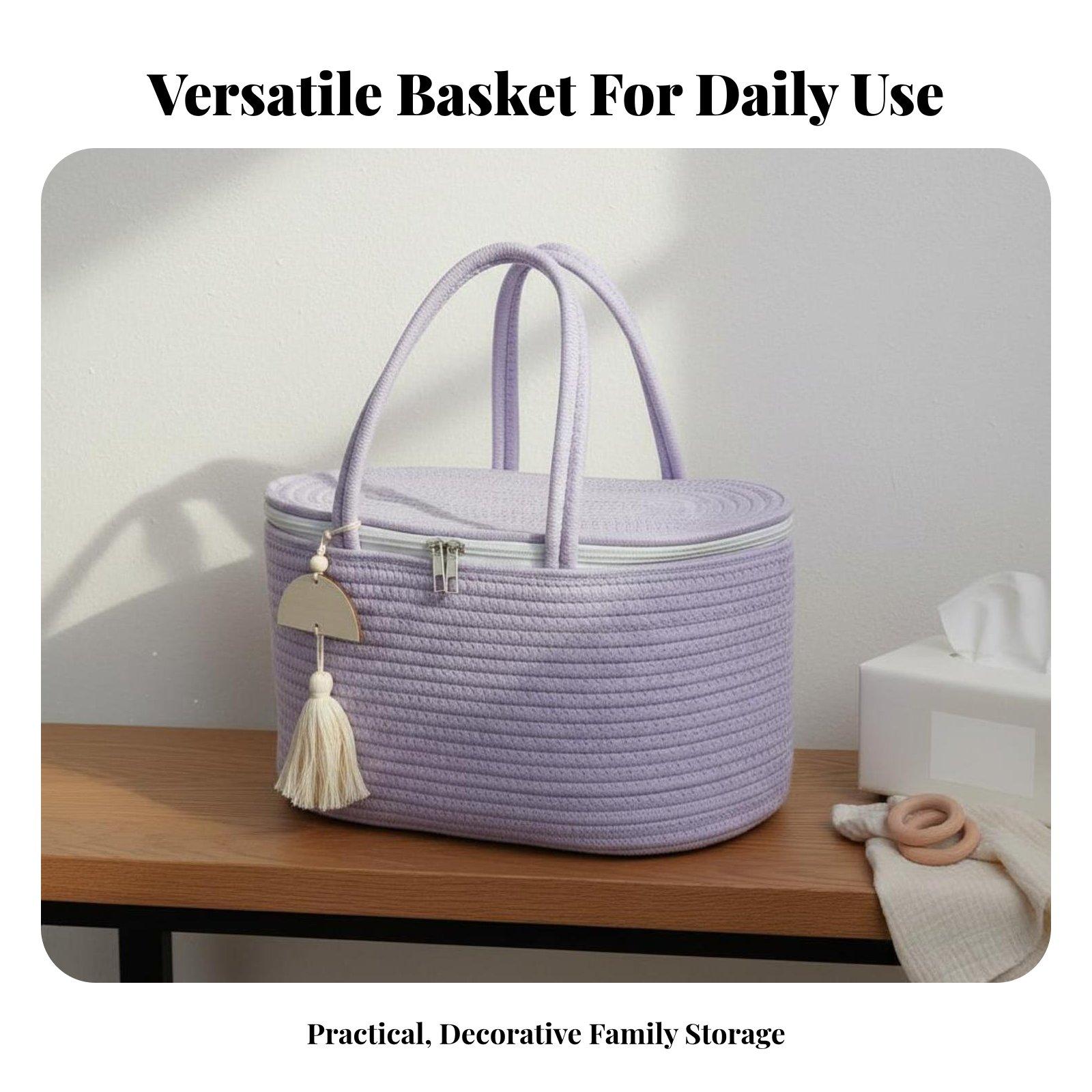 Cotton Rope Diaper Storage Bas - Baby Nursery Essentials recension och pris