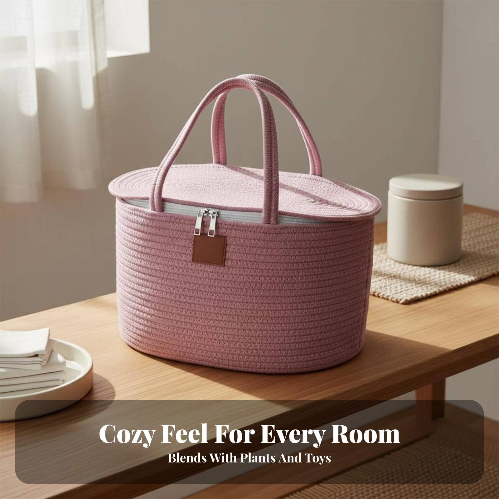 Cotton Rope Diaper Storage Bas - Baby Nursery Essentials recension och pris
