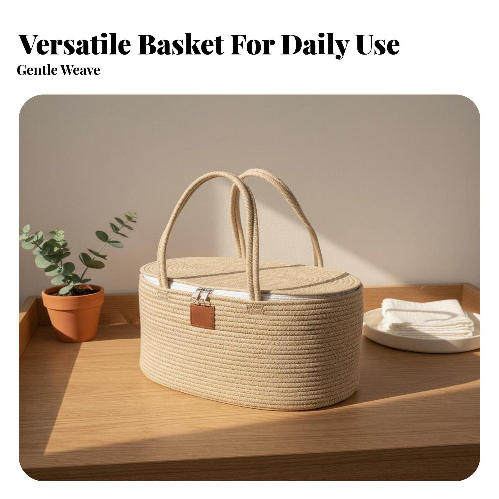 Cotton Rope Diaper Storage Bas - Baby Nursery Essentials recension och pris