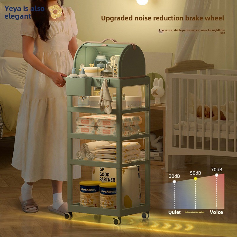 Movable Baby Storage Cart Mult - Baby Nursery Trolley recension och pris