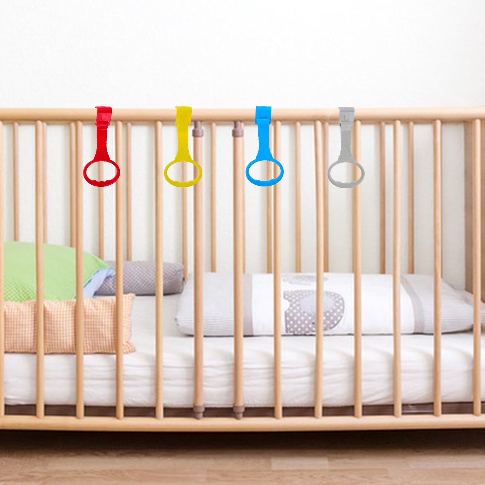4Pcs Toddler Pull Up Rings Cri - Baby Nursery Crib recension och pris