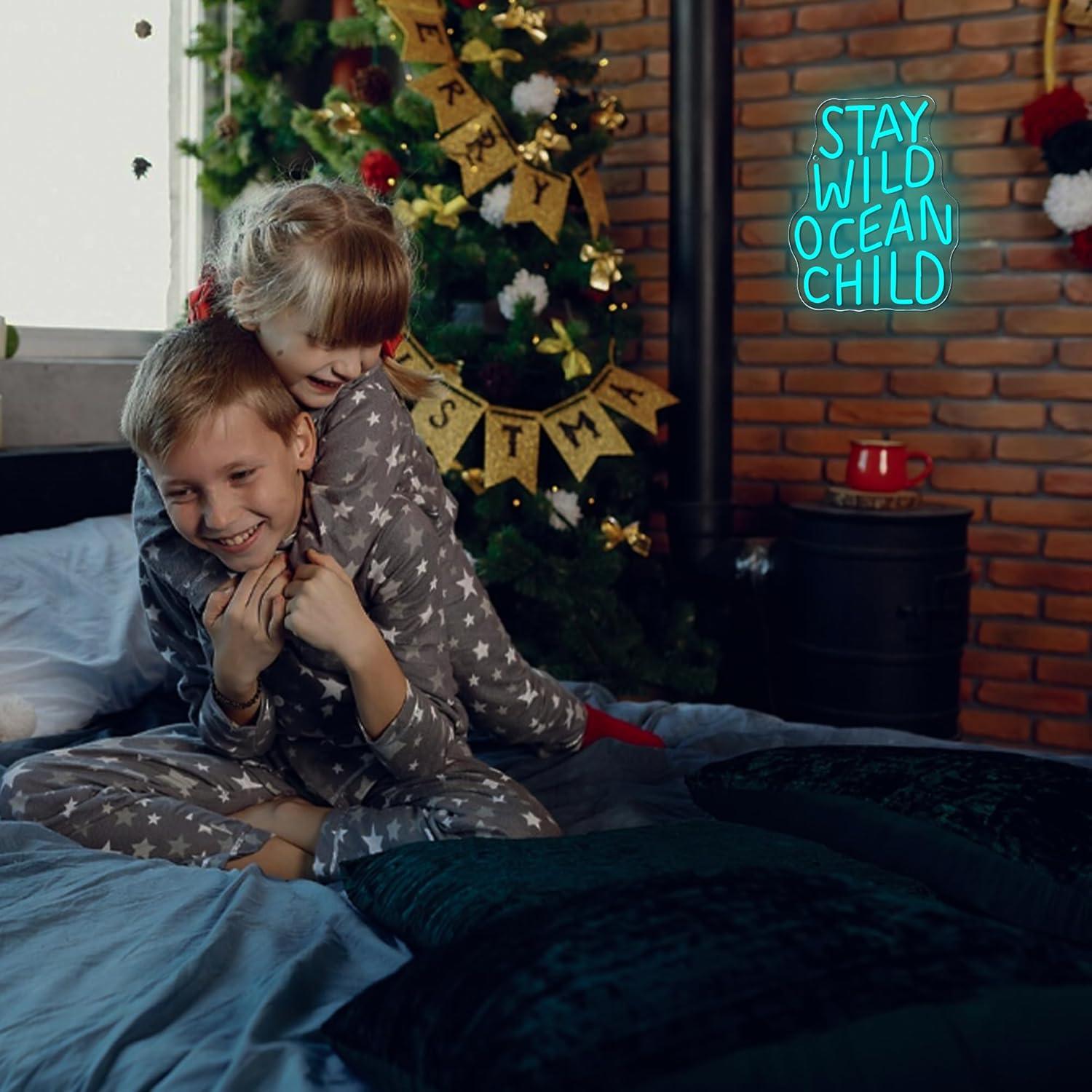 Stay Wild Ocean Child Neon Sig - Baby Nursery Ocean Theme recension och pris