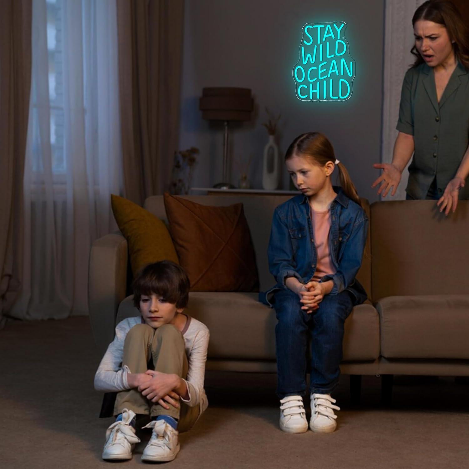 Stay Wild Ocean Child Neon Sig - Baby Nursery Ocean Theme recension och pris