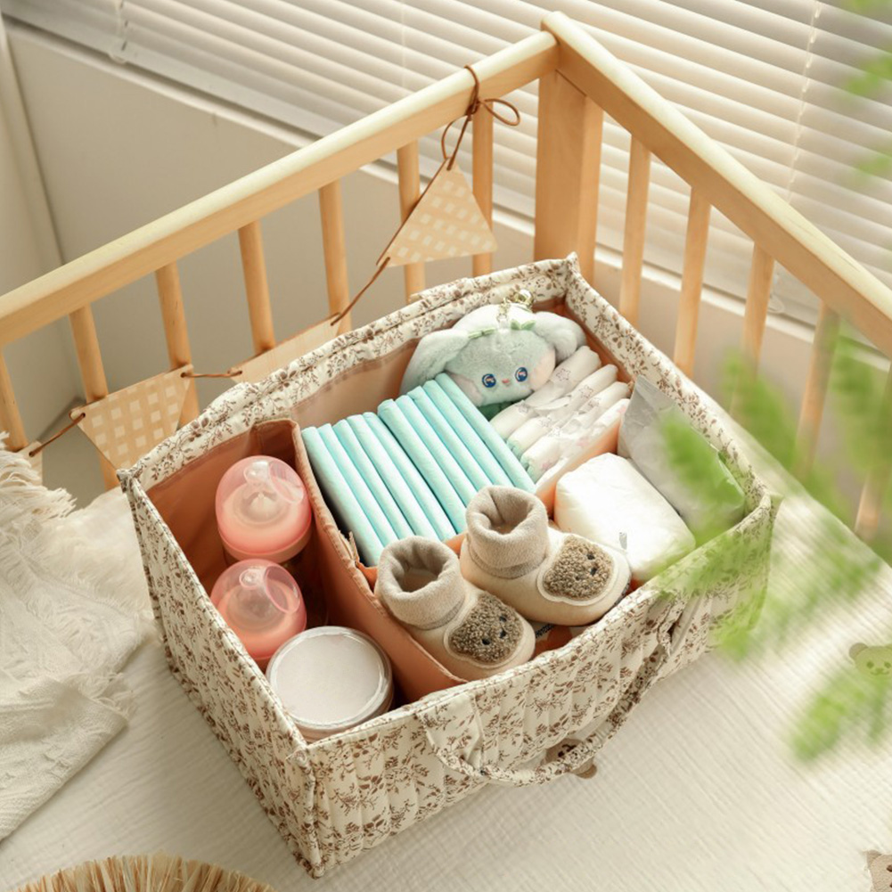 Floral Diaper Caddy Organizer  - Baby Nursery Essentials recension och pris