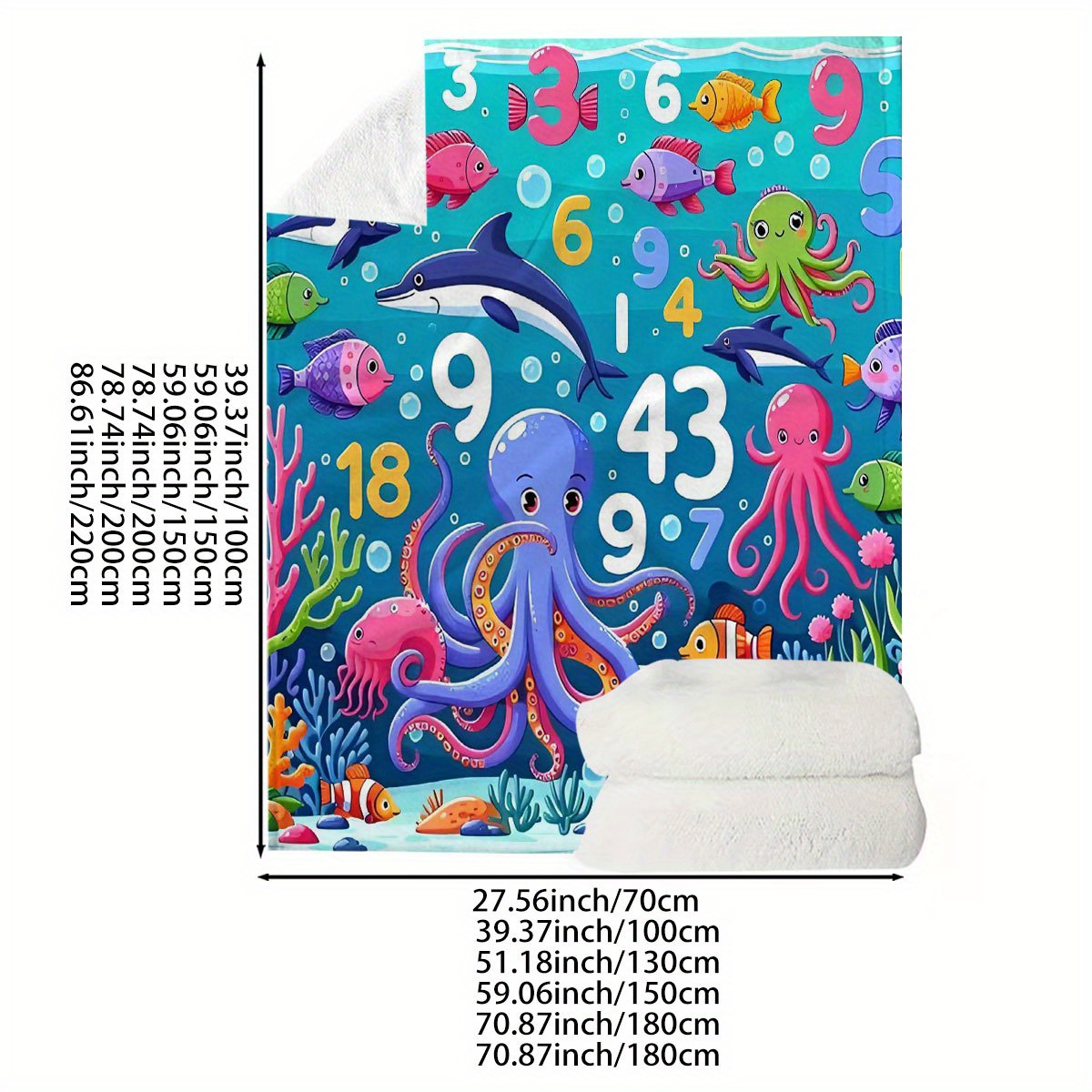 Vibrant Ocean Animal Throw Bla - Baby Nursery Ocean Theme recension och pris