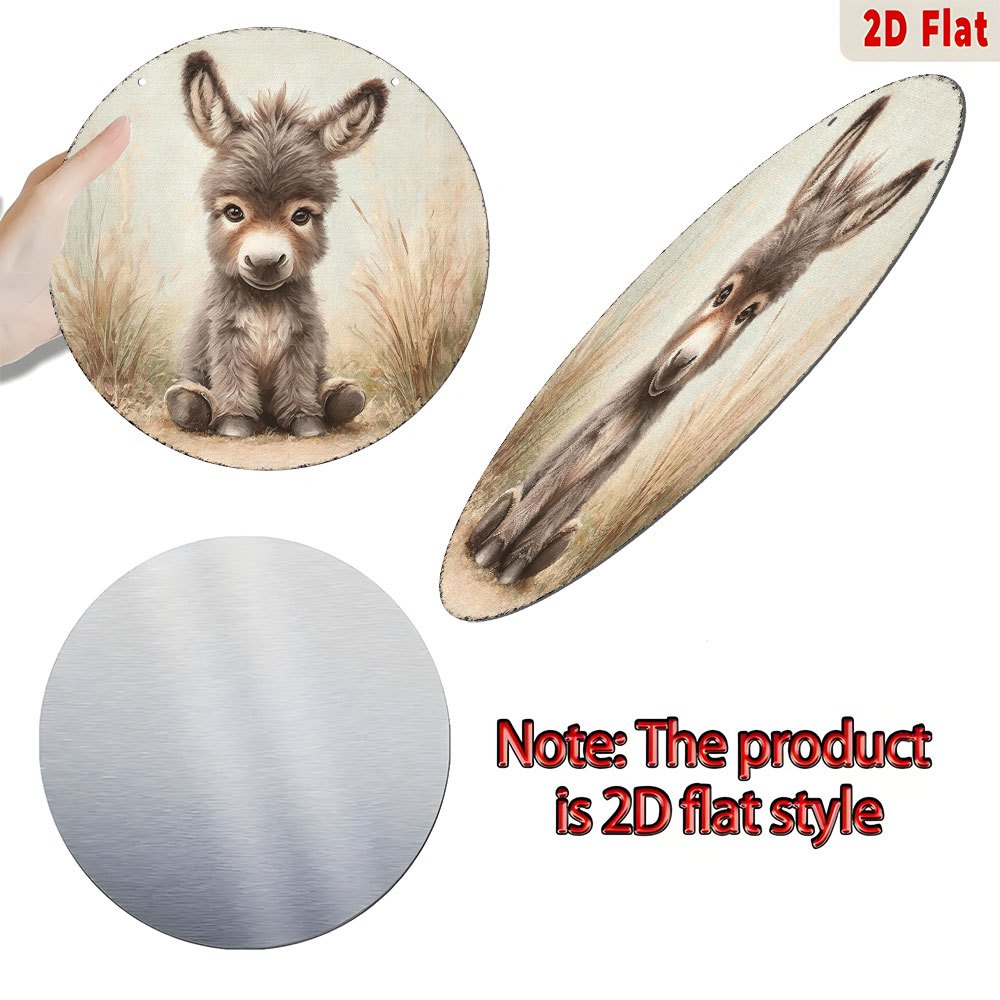 Vintage Baby Donkey Round Meta - Baby Nursery Vintage Decor recension och pris