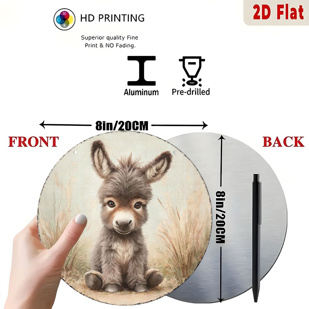 Vintage Baby Donkey Round Meta - Baby Nursery Vintage Decor recension och pris